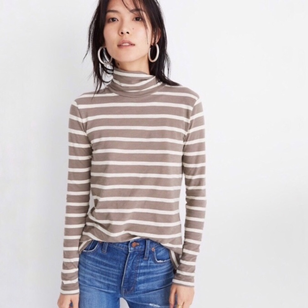 Madewell Whisper Turtleneck in Kearney Stripe